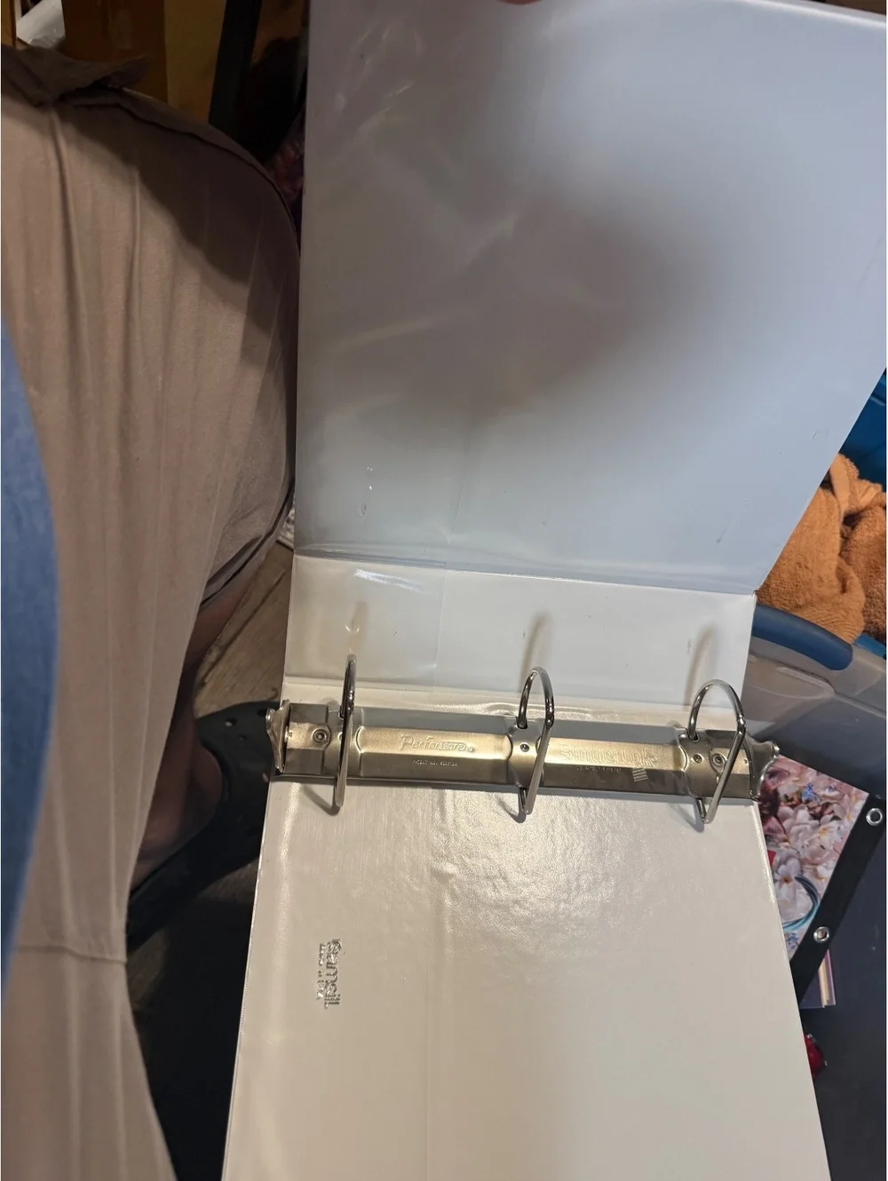 Samsill White 3-Ring Binder with Metal Rings
